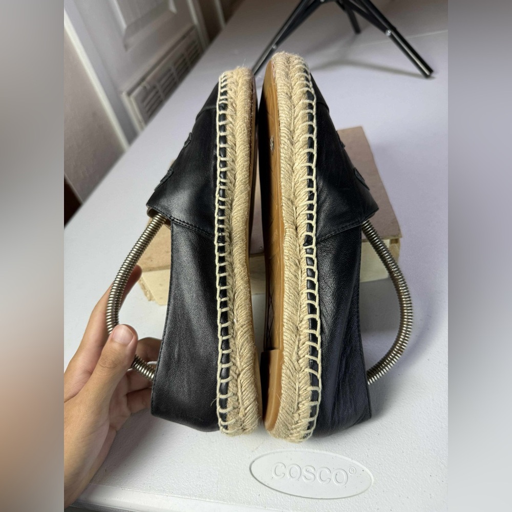 Chanel Lambskin CC Espadrilles Flats Black Sz 41 /US 11 - Picture 12 of 16